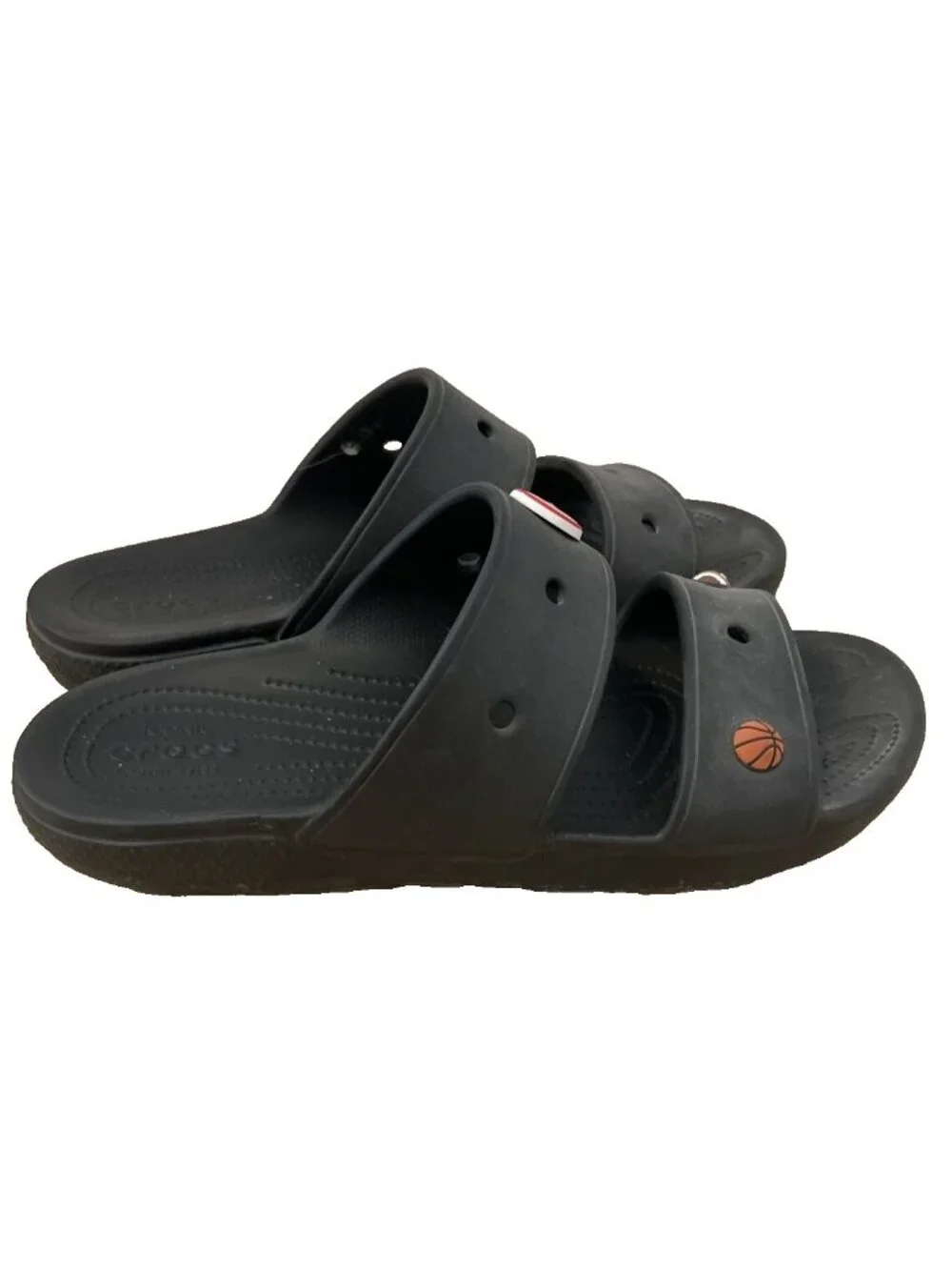 Crocs Black Double Strap Iconic Comfort Sandals Mens Size 13